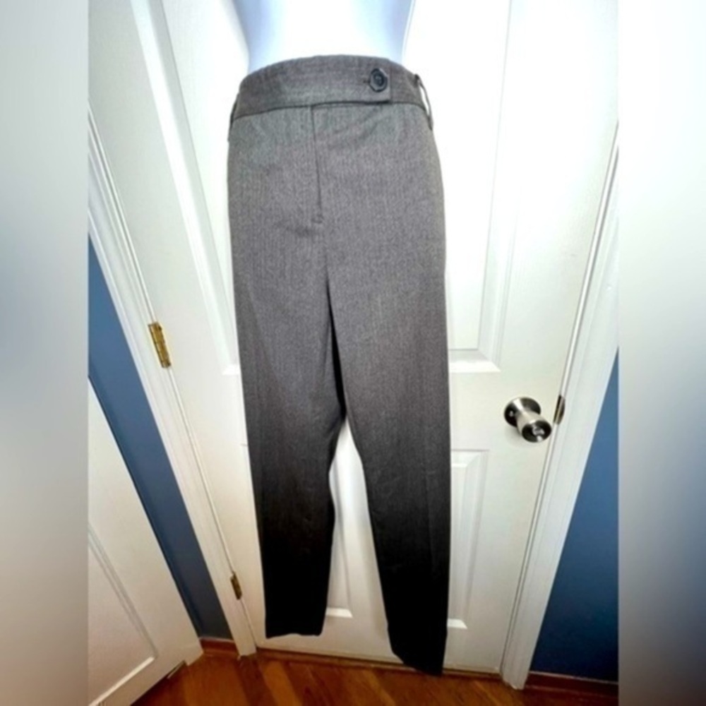 TOCCA Women’s 10 Black Herringbone Tweed Wool Trouser Dress Pants M